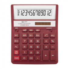 Купить Калькулятор Brilliant BS-777RD, 12 разрядов, красный оптом и в розницу в магазине Скрепка. Доставка по Виннице и Украине.