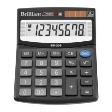 Купить Калькулятор Brilliant BS-208, 8 разрядов оптом и в розницу в магазине Скрепка. Доставка по Виннице и Украине.