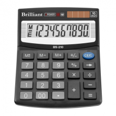 Купить Калькулятор Brilliant BS-210, 10 разрядов оптом и в розницу в магазине Скрепка. Доставка по Виннице и Украине.
