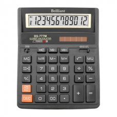 Купить Калькулятор Brilliant BS-777М, 12 разрядов оптом и в розницу в магазине Скрепка. Доставка по Виннице и Украине.