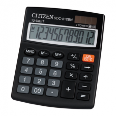 Купить Калькулятор Citizen SDC-812BN, 12 разрядов оптом и в розницу в магазине Скрепка. Доставка по Виннице и Украине.