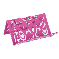 Купить Подставка для визиток “BAROCCO” BUROMAX, металлическая, розовый оптом и в розницу в магазине Скрепка. Доставка по Виннице и Украине.