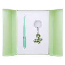 Купить Набор подарочный "Night Moth": ручка шариковая + брелок, зеленый оптом и в розницу в магазине Скрепка. Доставка по Виннице и Украине.