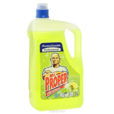Купить Средство жидкое для мытья пола "MR. PROPER" Universal, 5 л, лимон оптом и в розницу в магазине Скрепка. Доставка по Виннице и Украине.