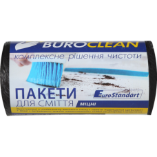 Купить Пакеты для мусора 35л/50шт Eurostandart, прочные, черные BuroClean оптом и в розницу в магазине Скрепка. Доставка по Виннице и Украине.
