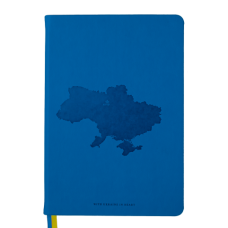 Блокнот деловой UKRAINE А5, 96л., линия, иск. кожа, синий (BM.295220-02)