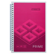 Тетрадь для записей PRIME, А5, 96 л., клетка, картонная обложка, розовая (BM.24551101-10)