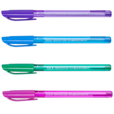 Ручка масляная SILK, 0,5 мм, трехгр. корпус, синие чернила (BM.8358-01)