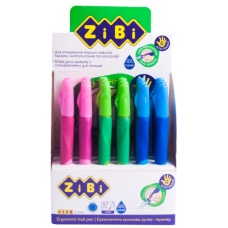 Ручка кулькова для правші з гумовим грипом, синій, дисплей (ZB.2000-01)
