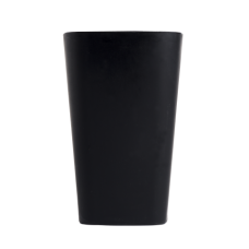 Стакан пластиковый для письменных принадлежностей (для творчества), квадратный, черный (81661)