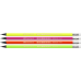 Олівець чорнографітовий "Evolution Fluo", з гумкою, 4шт в блістері (bc942053)