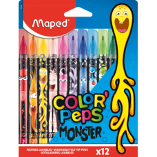 Фломастери COLOR PEPS MONSTER, 12 кольорів (MP.845400)