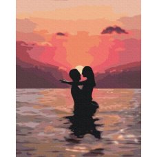 Картина за номерами "Закохані на заході сонця", 40*50, KIDS Line (ZB.64011)