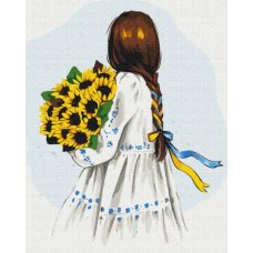 Картина за номерами "Квіти України", 40*50, KIDS Line (ZB.64001)