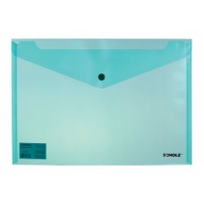Папка на кнопці А4 SOZ 03500 прозора зелена (12/240) /03500-04/
