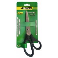 Ножиці 4OFFICE 4-438  18см пласт.ручка (12) /4-438/