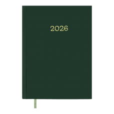Щоденник датований 2026 BUROMAX А5 MONOCHROME 2160-04 зелений (друкована обкл.) /BM.2160-04/