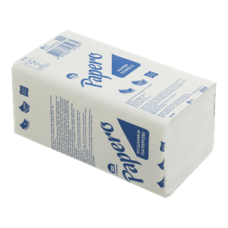 Рушники паперові  V-скл. PAPERO 200арк. 21x 22см, 1-шар. білі (RV039) (20)