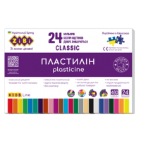Пластилін 24кол. ZiBi KIDS Line 6236 CLASSIC 480г (10) /ZB.6236/
