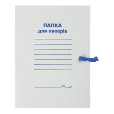 Папка картонна на зав'язках 0,35 BUROMAX 3356 клеєний клапан (50), /BM.3356/