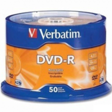 Диск DVD-R Verbatim 4.7 Gb 16x Wrapped Matt Silver bulk 50 /d.43791/