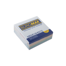 Папір для нотаток кольор. BUROMAX 8*8*3см, до 330арк. скл. Веселка 2232 (72), /BM.2232/