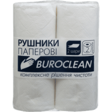 Рушники паперові BUROCLEAN 10100400 2шт. 2-шар. білі (24) /10100400/