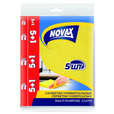 Серветка д/прибирання NOVAX віскозна 5+1шт (20)