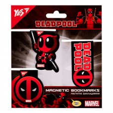 Закладинки для книг магнітні YES 707736 Marvel.Deadpool (3шт) (10) /707736/