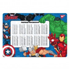 Підкладка для письма дитяча YES 492047 Marvel.Avengers.Таблиця множення, 42,5х29см, пластик /492047/