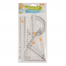 Набір лінійок 20см YES 370262 (4пр.) прозорі /370262/