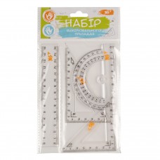 Набір лінійок 15см YES 370263 (4пр.) прозорі /370263/