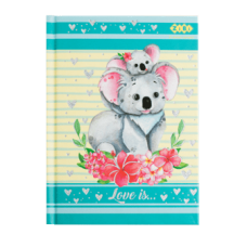 Блокнот ZiBi KIDS Line А6 тв. пал. 64арк. LOVE IS 12719-06 бірюзовий /ZB.12719-06/