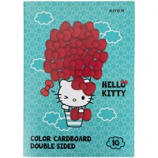 Картон кольоровий А4 10арк. 10кольорів KITE HK21-255 Hello Kitty, двосторонній /HK21-255/