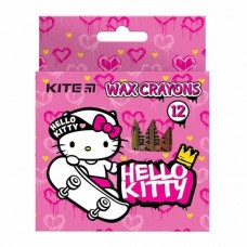 Олівці кольорові воскові 12кол. KITE HK21-070 Hello Kitty /HK21-070/