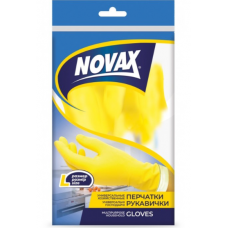 Рукавички гумові NOVAX унів. жовті L (великі) (240)