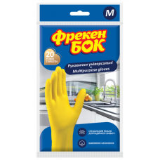 Рукавички гумові Фрекен БОК унів. жовті M (середні)