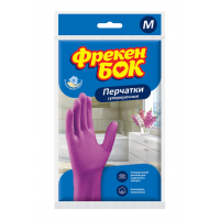 Рукавички гумові Фрекен БОК унів. рожеві M (середні)