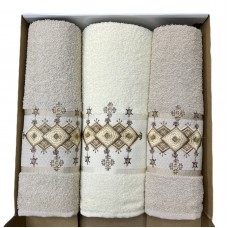 Рушник махровий 3шт. GULCAN в подар. уп. (д/бані+2 д/обличчя)