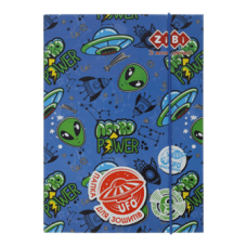 Папка для зошитів ZiBi KIDS Line В5 14966 UFO картон. на гумках /ZB.14966/