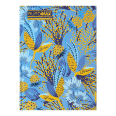 Блокнот BUROMAX А5 тв. пал. 96арк. FLORISTICA 24511104-14 блакитний /BM.24511104-14/