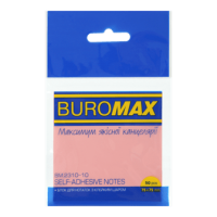 Стікери BUROMAX 75*75 пластикові  50арк 2310-10 прозоро-рожеві (12) /BM.2310-10/