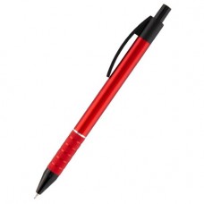 Ручка масляна авт. AXENT AB1086-06-02 Prestige 0,7мм синя, червоний метал. корпус (12) /AB1086-06-02/