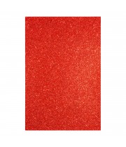 Фоаміран з блискітками 20х30см, 1,7мм SANTI 742690 червоний EVA, з клейк. шаром (10арк. в уп.) (ціна за 1арк.) /742690/