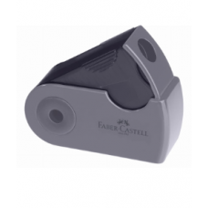 Чинка пластик. Faber-Castell 182734 Sleeve mini Harmony, з контейнером, у чохлі (біла, пудрово-рожева, сіра) /182734/