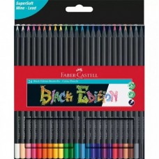 Олівці кольорові 24кол. Faber-Castell 116424 Black Edition трикутні, чорне дерево /116424/