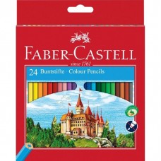 Олівці кольорові 24кол. Faber-Castell 120124 Замок і лицарі /120124/