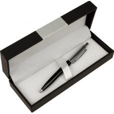 Ручка кулькова авт. CABINET 15957-16-1P синя, "Слава ЗСУ!" чорна з хромом /15957-16-1P/