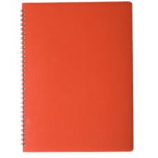 Книга канц. на спіралі  А4  80арк # офс. BUROMAX Gloss 24452151-05 червона, пластик. обкл. /BM.24452151-05/