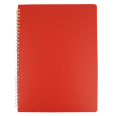 Книга канц. на спіралі  А4  60арк # офс. BUROMAX Bark 24454154-05 червона, пластик. обкл. /BM.24454154-05/